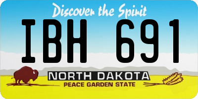 ND license plate IBH691