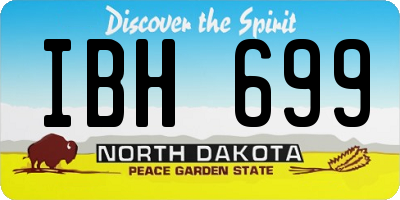 ND license plate IBH699