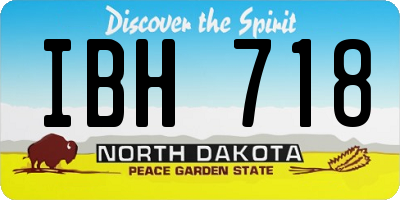 ND license plate IBH718