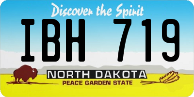 ND license plate IBH719
