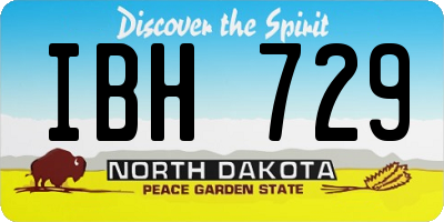 ND license plate IBH729