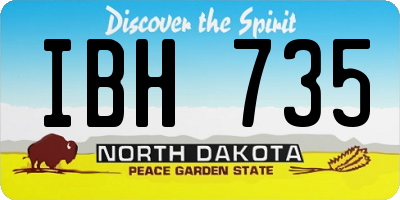 ND license plate IBH735
