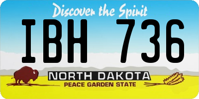 ND license plate IBH736