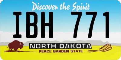 ND license plate IBH771