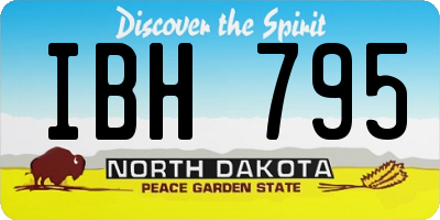 ND license plate IBH795