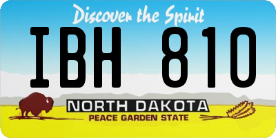 ND license plate IBH810