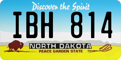 ND license plate IBH814