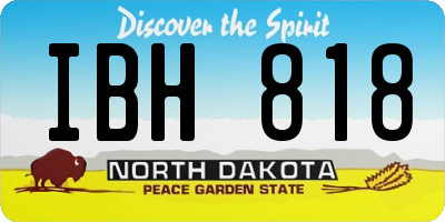 ND license plate IBH818