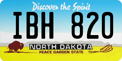 ND license plate IBH820