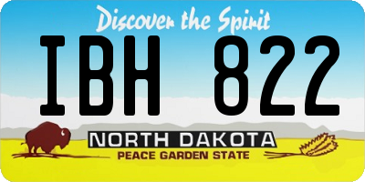 ND license plate IBH822