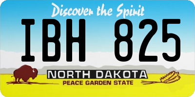 ND license plate IBH825