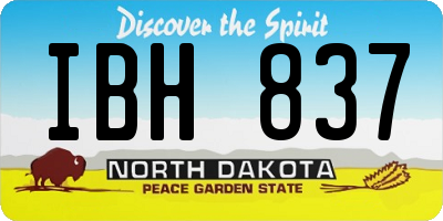 ND license plate IBH837