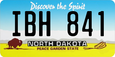 ND license plate IBH841