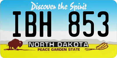 ND license plate IBH853