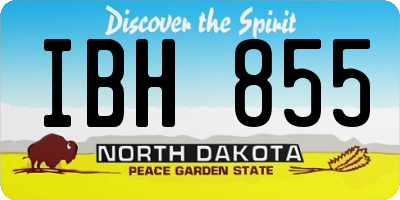 ND license plate IBH855