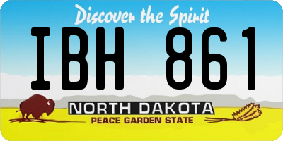 ND license plate IBH861
