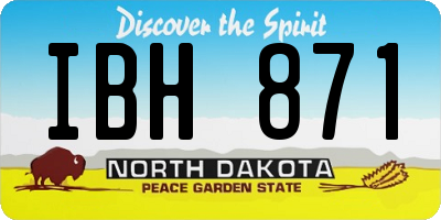 ND license plate IBH871