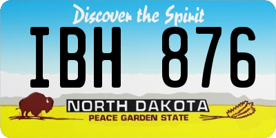 ND license plate IBH876