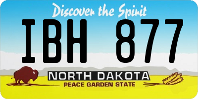 ND license plate IBH877