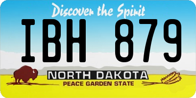 ND license plate IBH879