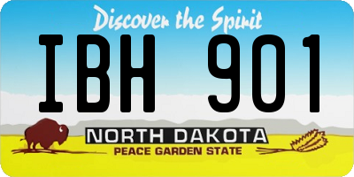 ND license plate IBH901