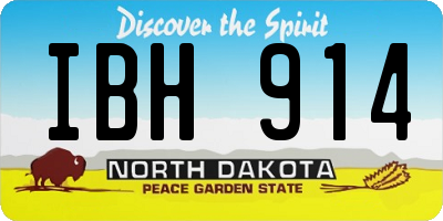 ND license plate IBH914