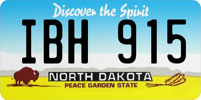 ND license plate IBH915