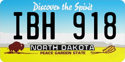ND license plate IBH918