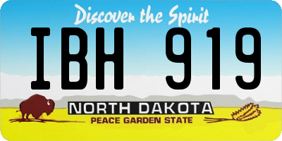 ND license plate IBH919