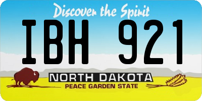 ND license plate IBH921