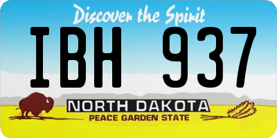 ND license plate IBH937