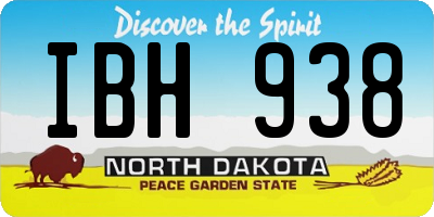 ND license plate IBH938