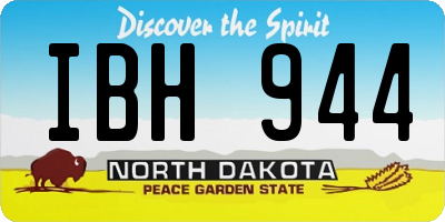 ND license plate IBH944