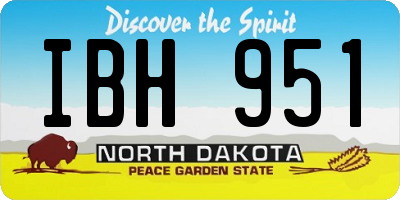 ND license plate IBH951