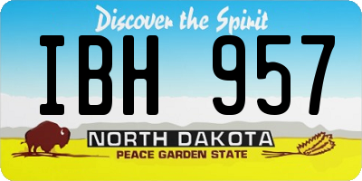 ND license plate IBH957