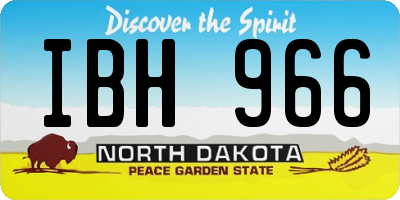 ND license plate IBH966