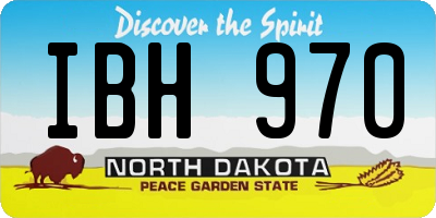 ND license plate IBH970