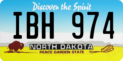 ND license plate IBH974