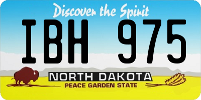 ND license plate IBH975