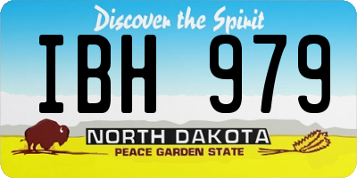ND license plate IBH979