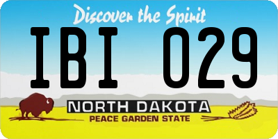 ND license plate IBI029