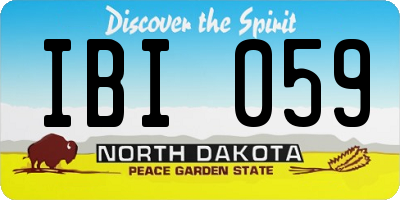 ND license plate IBI059