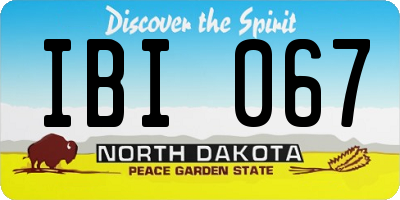 ND license plate IBI067
