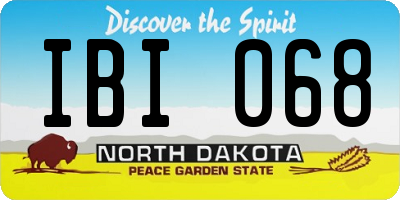 ND license plate IBI068