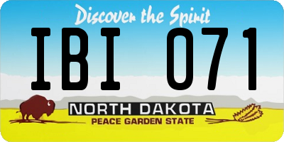 ND license plate IBI071