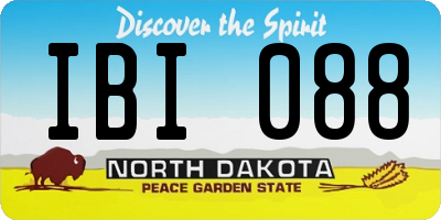 ND license plate IBI088