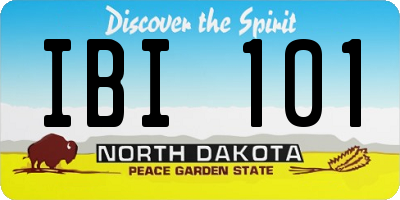 ND license plate IBI101