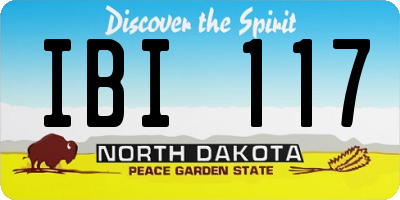 ND license plate IBI117