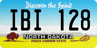 ND license plate IBI128