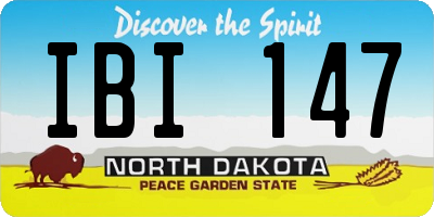 ND license plate IBI147